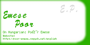 emese poor business card